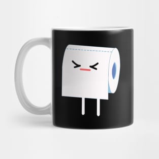 Cute Frustrated Toilet Paper Graphic Illustration Mug